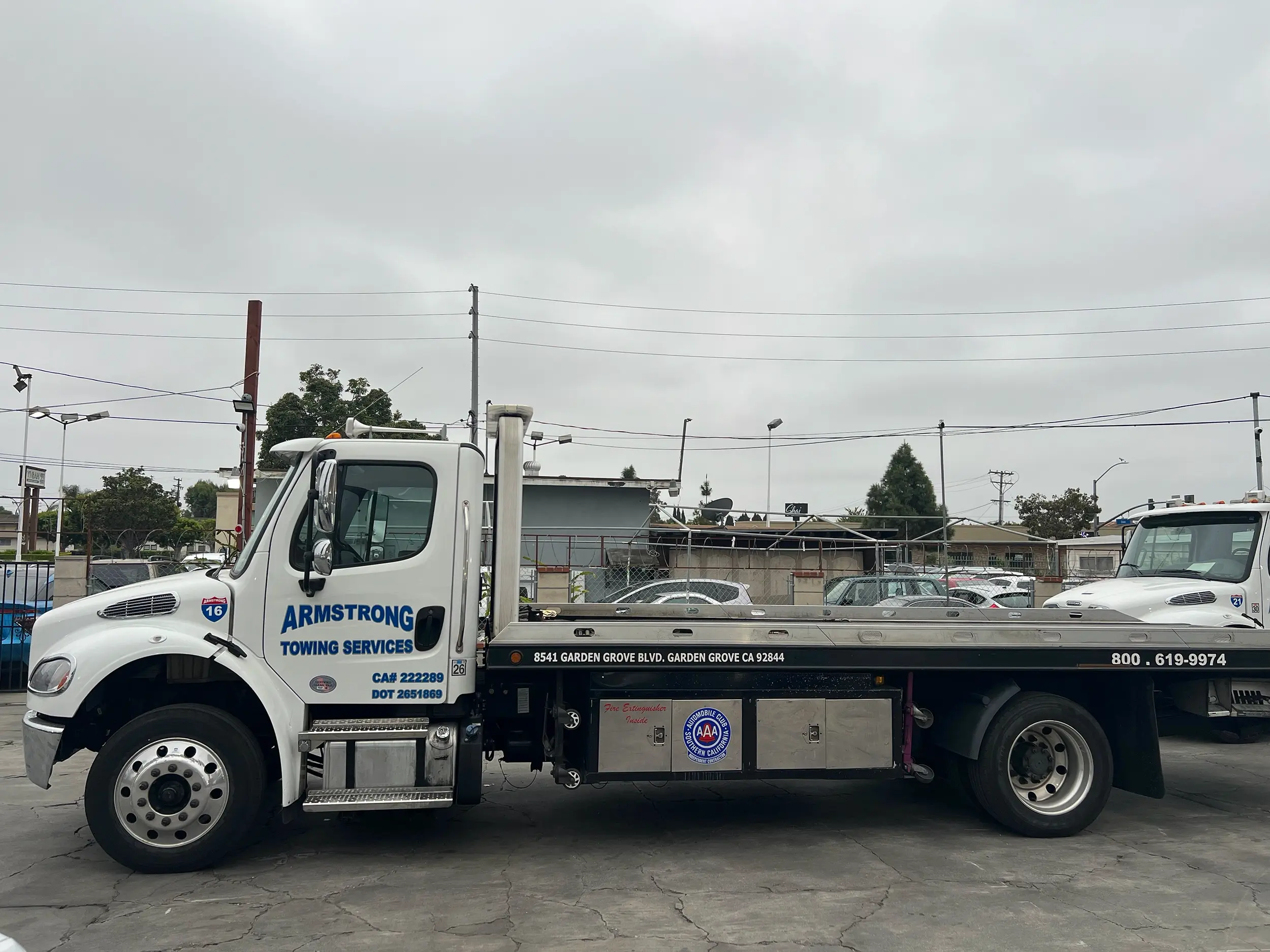 Crossover SUV receiving flatbed assistance