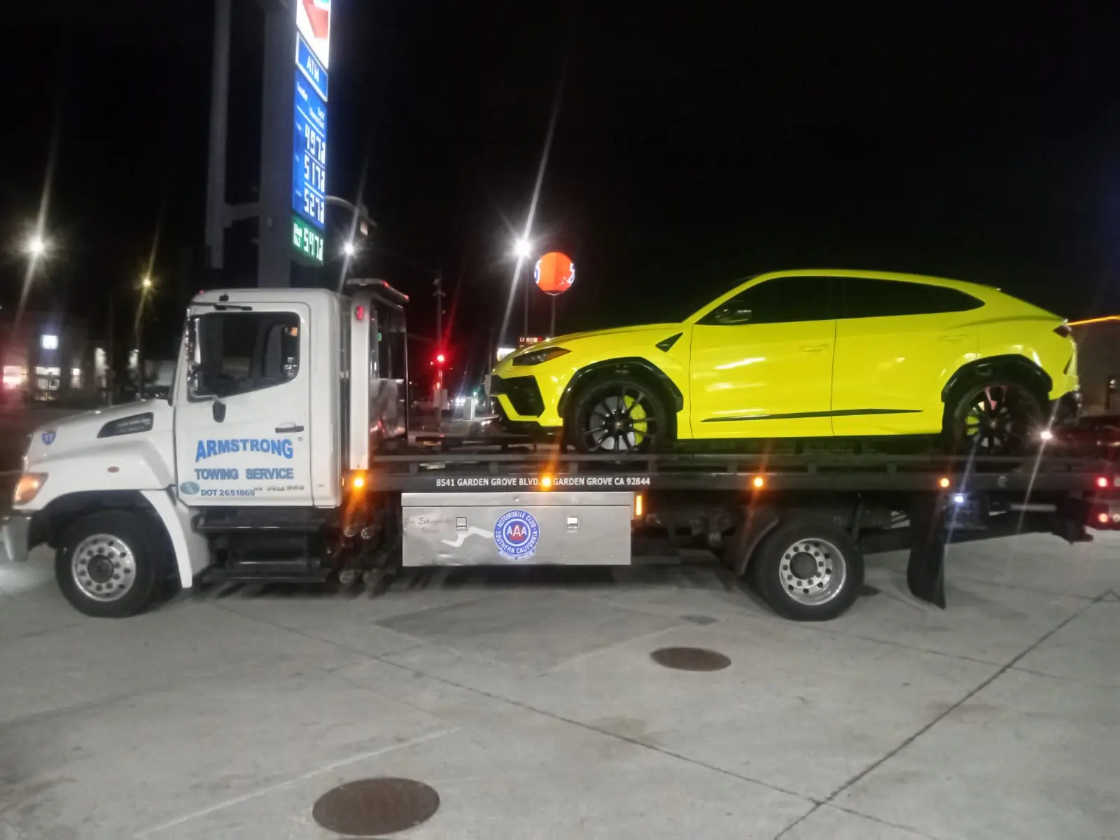 Truck positioned for immediate dispatch