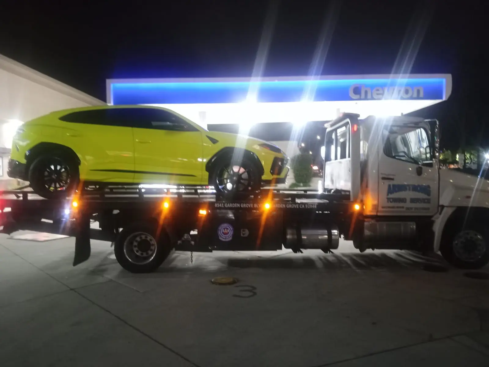 Team member performing vehicle inspection