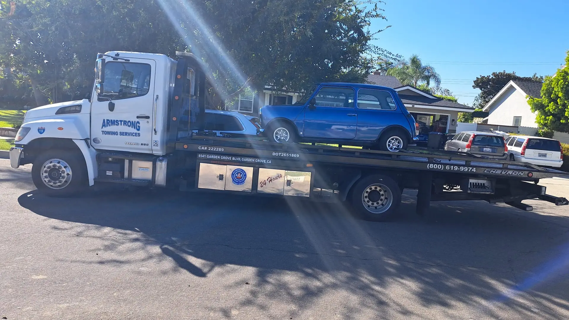 Armstrong Towing fleet lineup showing capability
